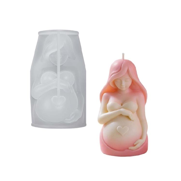 Sturdy Silicone Pregnancy Heart Mould For Customes Scented Candle And Handmade Decorations 1