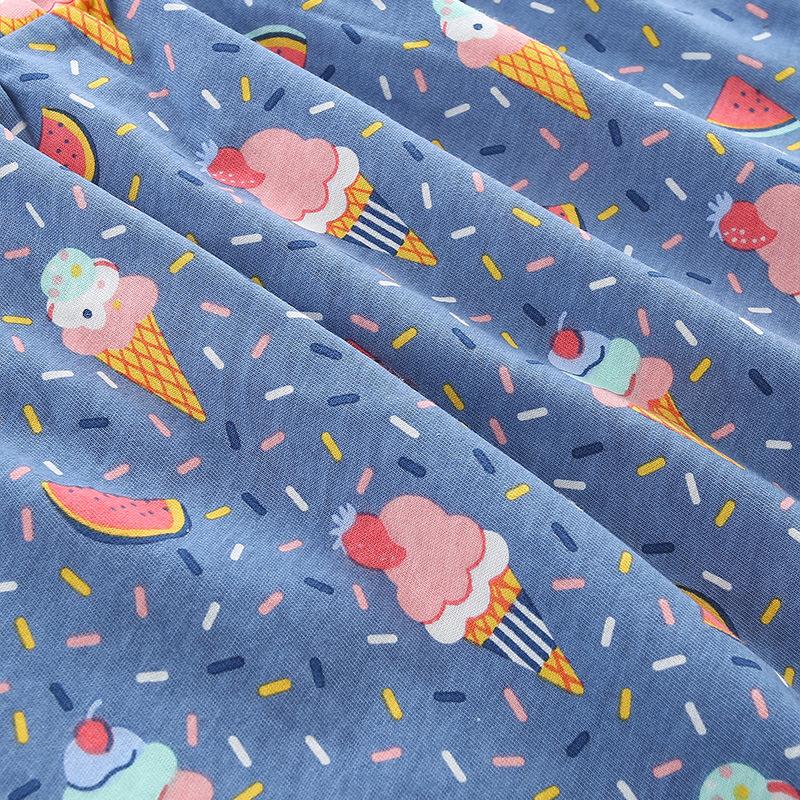 Summer New Arrival Girls' Short-Sleeved Dress Fashion Print Children's Princess Dress