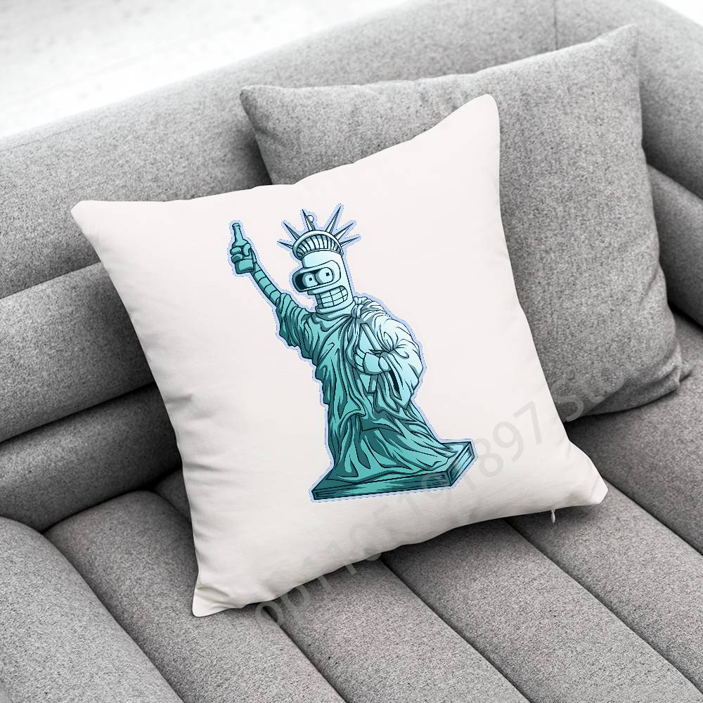 F-Futurama B-Bender Throw Pillow Case For 45*45cm 40cm 55cm 50cm 30cm Square Car Pillowcase Shell
