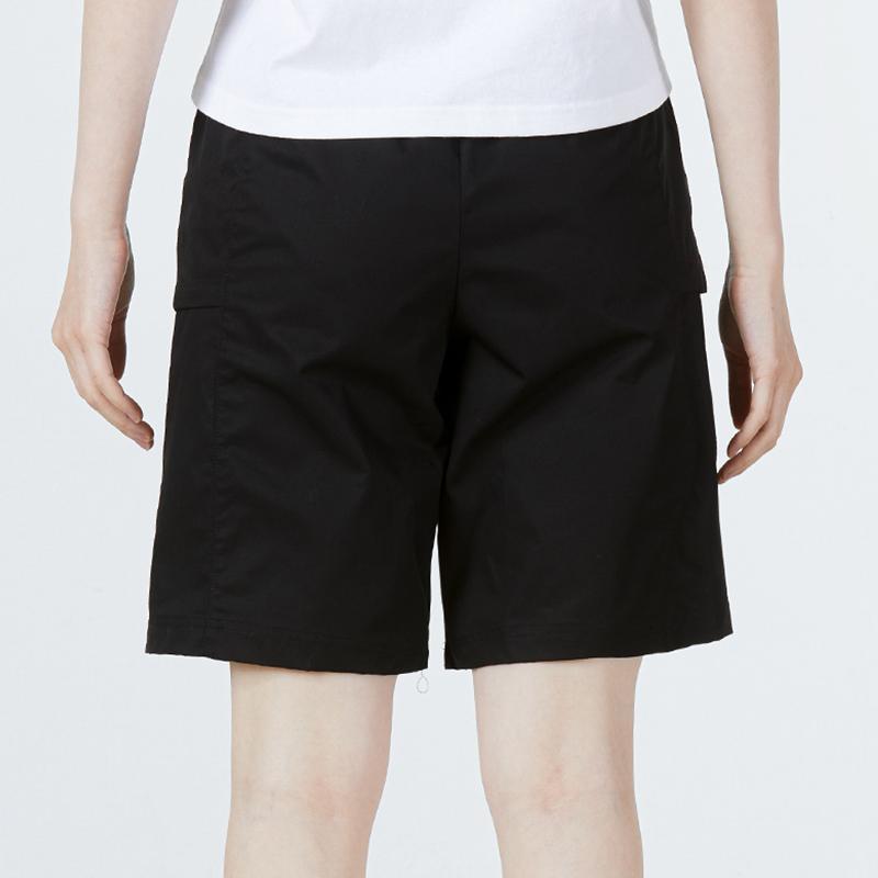 Puma Glamping Tkane Szorty Jednolity Kolor Logo Sportowe Casualowe Tkane Szorty Damskie Szorty Czarne 536882-01