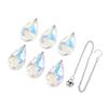     Colorful Six Leaf Flower Prism Pendant Window Hanging Ornament for Home Garden Wedding Patio   Decor