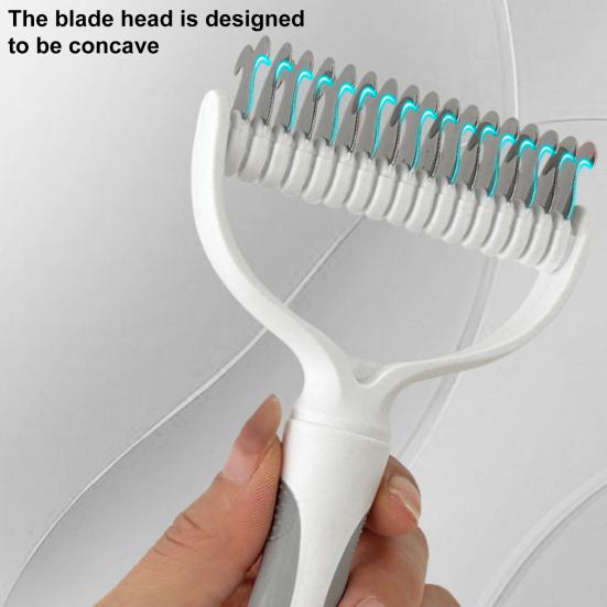 Deshedding Dog Brush for Long Haired Dogs Cats Undercoat Shedding Rake for Dematting Detangling Matted Fur And Knots Pet Grooming Supplies