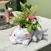 Ornament Resin Cat Succulent Flowerpot Creative Cartoon Cat Succulent Planter Multifunction Decorative Planter Living Room