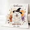 Cute Animal Flannel Blanket for Halloween Decor, Cozy Throw for Couch, Sofa and Bed