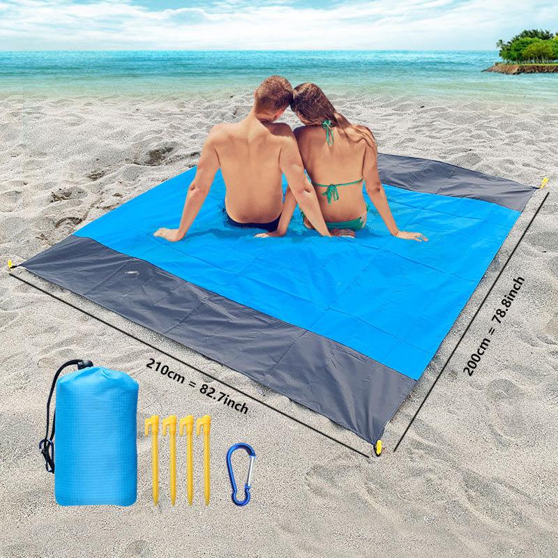 NEW Waterproof Beach Mat Outdoor Camping Mat Blanket Folding Sand Free Pocket Mattress Portable Lightweight Picnic Mat