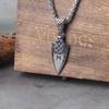 Gold Viking Necklace Odin Spear Gungnir Pendant Stainless Steel Men Jewelry Norse Runes Valknut Talisman Arrowhead