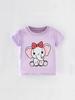European Style Girls' Cartoon Print T-Shirt – Summer Short Sleeve Round Neck for Kids