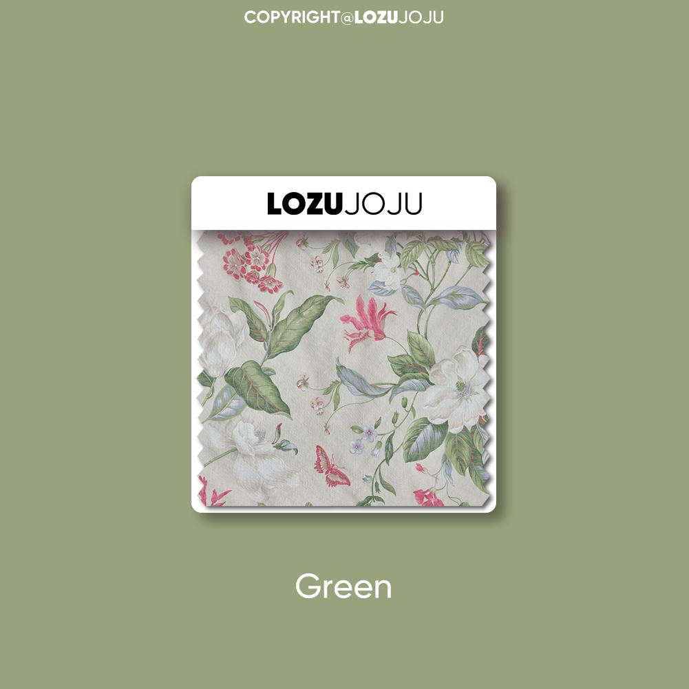 

1 предмет LOZUJOJU, хит продаж, весенний свежий принт с рюшами, прозрачная занавеска для кухни, спальни, гостиной, украшение для окна 155x125 см W155cm x L125cm зелёный