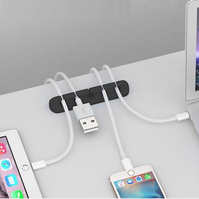 Cable Organizer Management Wire Holder Flexible Usb Cable Winder Tidy Silicone Clips For Mouse Keyboard Earphone Protector