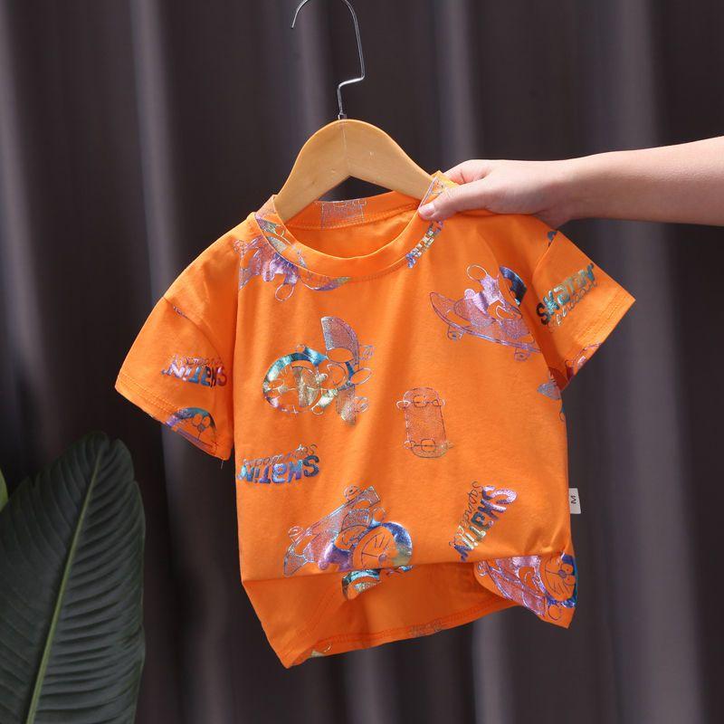 Boys' Short Sleeved Summer Clothes Baby's T-shirt Thin Design Boys' and Girls' Baby Tops for Summer