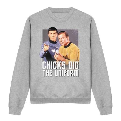 STAR TREK Unisex-Sweatshirt „Chicks Dig“ für Erwachsene