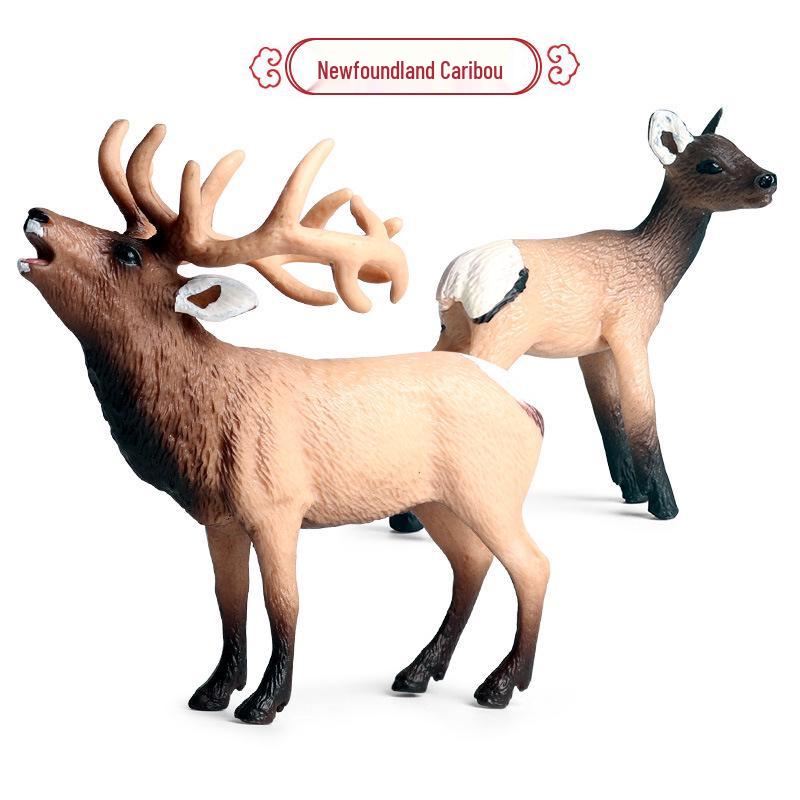 Cross-Border Christmas Wildlife Toy Set: White-tailed & Sika Deer Static Model