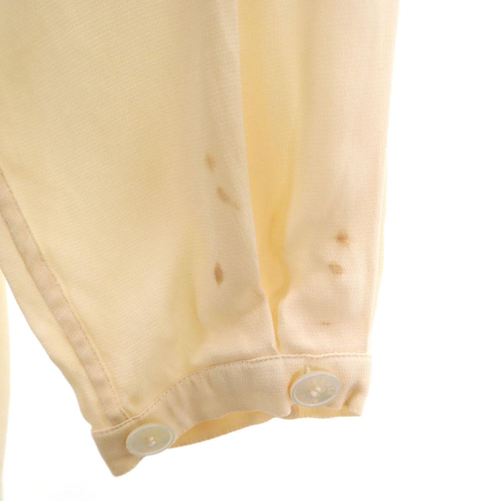 Hermes French Silk Blend Old Long Sleeve Shirt 38 Beige Women Used
