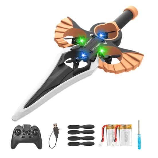 

Радіокерована літаюча планерка «Довгий меч» зі світлодіодним підсвічуванням, трюковий переворот на 360 градусів, легка в управлінні, для дітей, підлітків, дорослих, 2,4 ГГц, радіокерована іграшка «Літаючий довгий меч» Two Battery