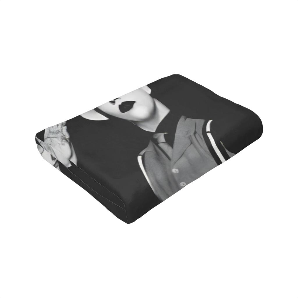 Super Soft Marilyn Manson Music Tour  Throw Blanket Premium Flannel Fleece Lightweight Blanket Cozy Fluffy Blankets All Season