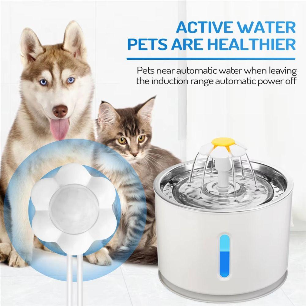 Energy Saving Cat Fountain  Motion Sensor Quiet Water Dispenser Control Switch  Living Room