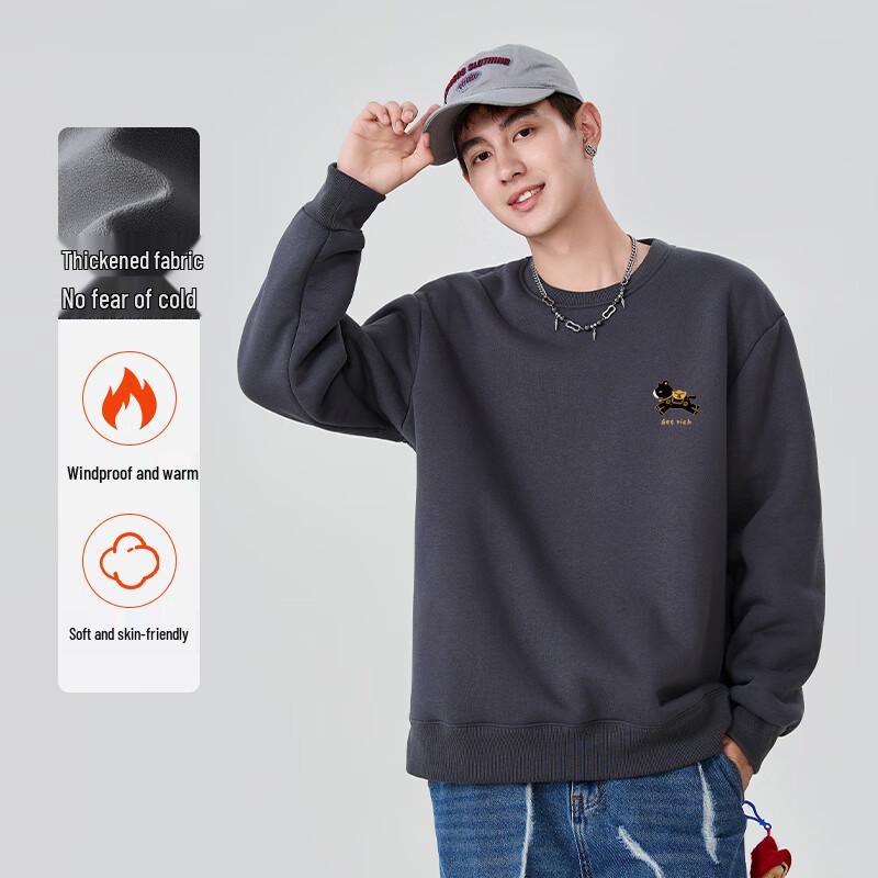 Baleno Men's Heavyweight Fleece-Lined 'JPB Lucky Horse' Winter Sweatshirt