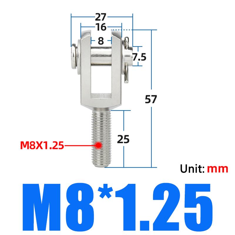 Thin Cylinder SDA/ACQ/CQ2B Pneumatic Accessories Y-shaped Connector External Thread Connector