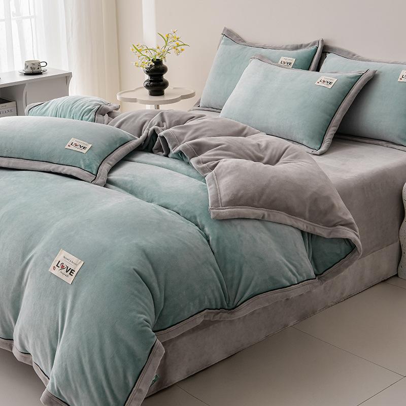 Four-Piece Set Of High-Gram Milk Fleece,4-Pcs Set Of Thickened Milk Fleece,4-Pcs Set Of Maternal And Infant Grade Farley Fleece, Class A