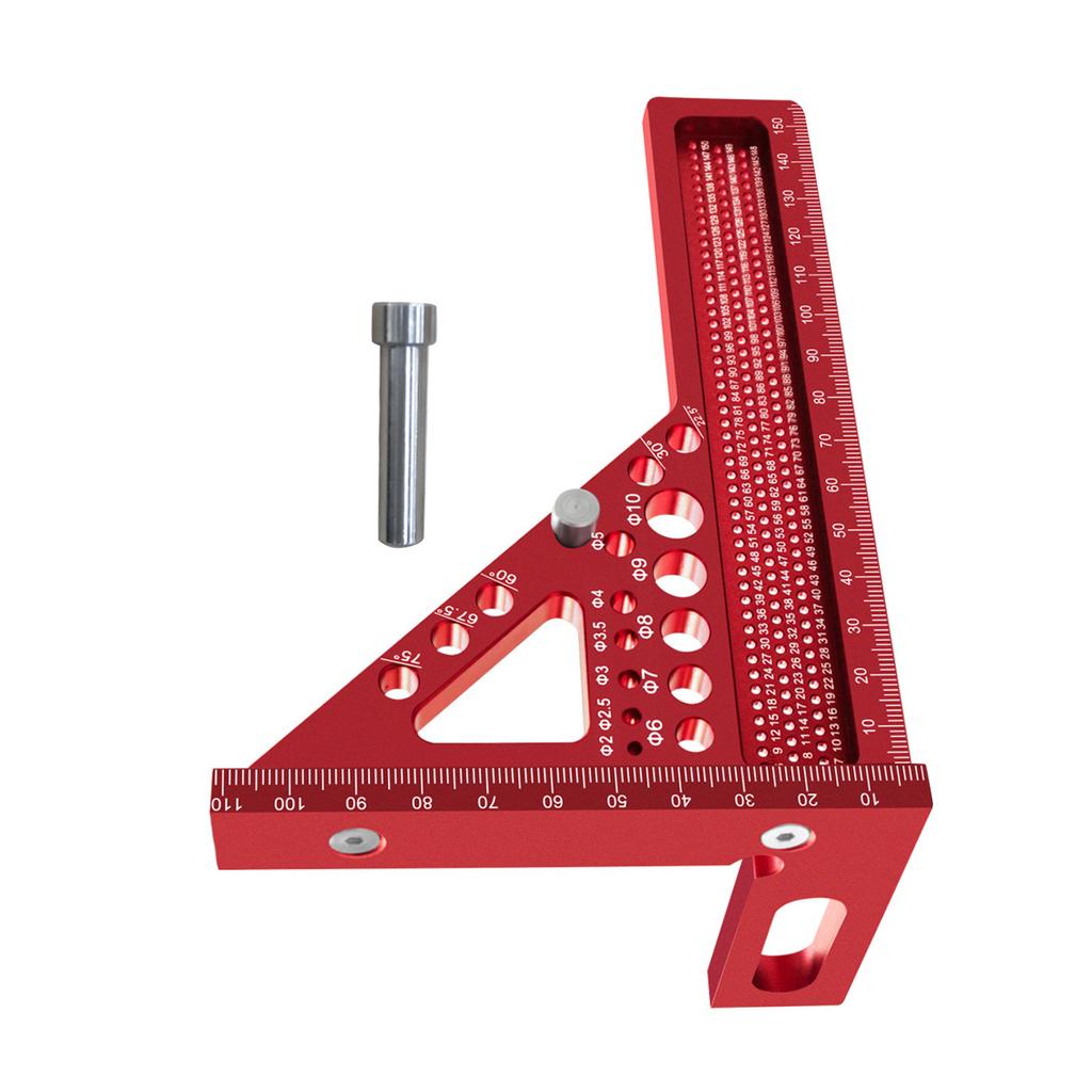 Aluminum Woodworking Square Multipurpose Measuring Ruler High Precisions Tool with Clear Scale for DIY & Professional Use