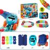Anti-Gravity Electric Track Car Toy 46Pcs DIY Building Blocks Railway Set Roller Coaster Interactive Toy for Boys Girls