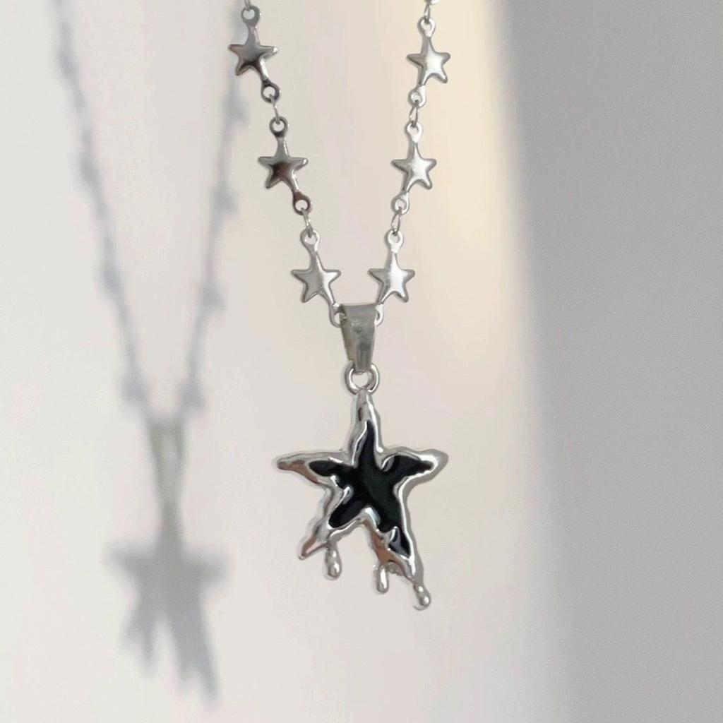 European and American cross-border y2k babes butterfly leather collar punk rock choker collarbone chain necklace foreign trade jewelry