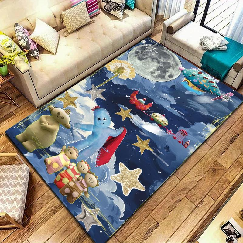 Night Garden Carpet Rug for Living Room Bedroom Home Sofa Decoration,Kids play Nonslip Floor Mat