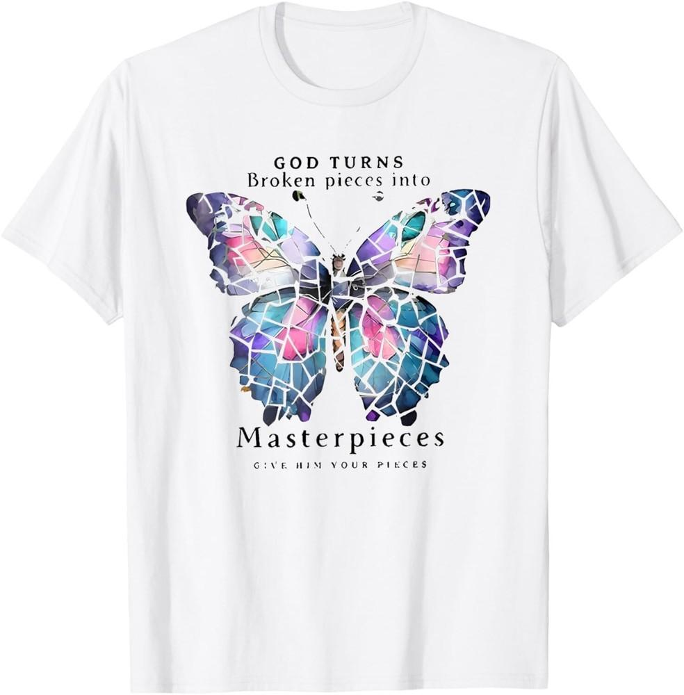 

бог превращает разбитые кусочки в шедевры футболка с бабочкой унисекс футболка M