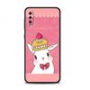 Pouzdro Flower Love Pink roztomilý králík pro Samsung Galaxy A70 A70s A50 A30s A04s A20s A20e A02 A02s A03 A04 A03s M52 A42 M31 kryt