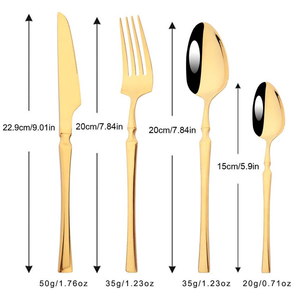 12Pcs/Set Black Dinnerware Set Stainless Steel Tableware Set Western Steak Knife Fork Spoon Mirror Flatware Cutlery Set