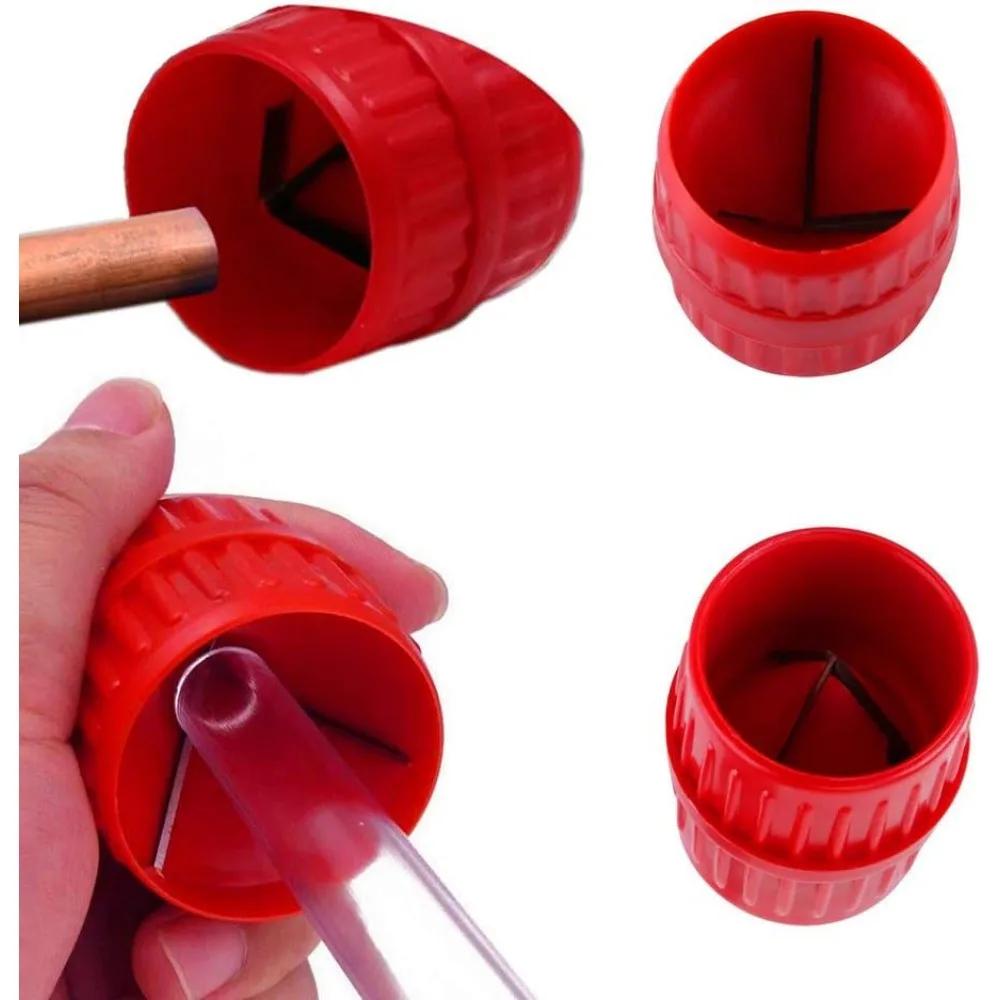 Copper Tube Deburring Tool Universal Pipe Reamer 3mm-38mm (0.12in-1.5in) Internal and External Reamer Pipe Tool