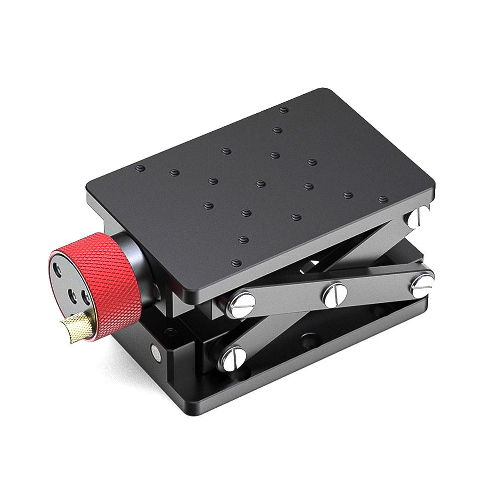Lab Lifting Platform Elevator Manual Optical Sliding Rustproof 148*80mm 55mm Abs Aluminum Alloy Hard Anodizing