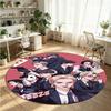 Stray Kids Printed Round Crystal Velvet Rug Soft Non Slip Floor Carpet For Bedroom Holiday Gift
