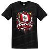 Peruvian Flag T Shirt Red White Patriotic Graphic Lightning Paint Splash Tee