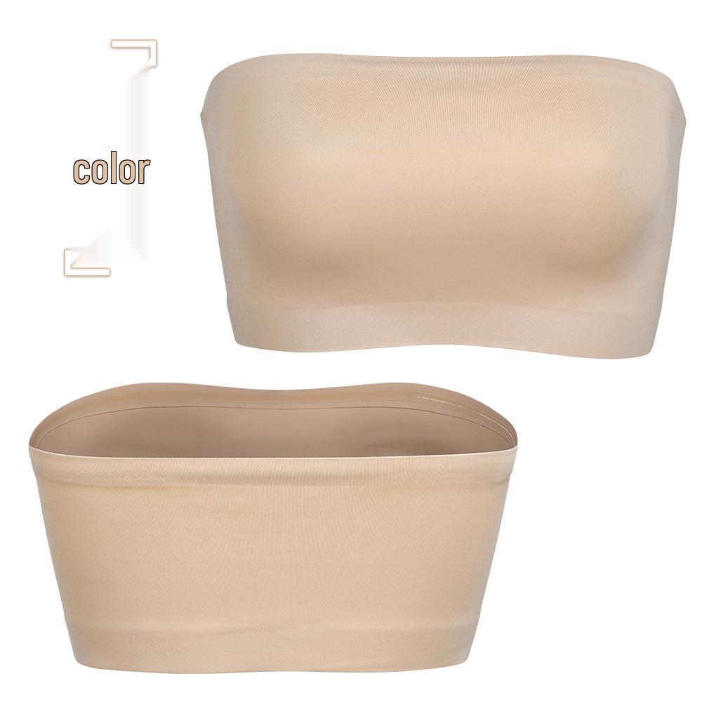 Seamless Strapless Non-Slip Bandeau Bra for Women, No Padding or Underwire, Fits Big and Small Busts