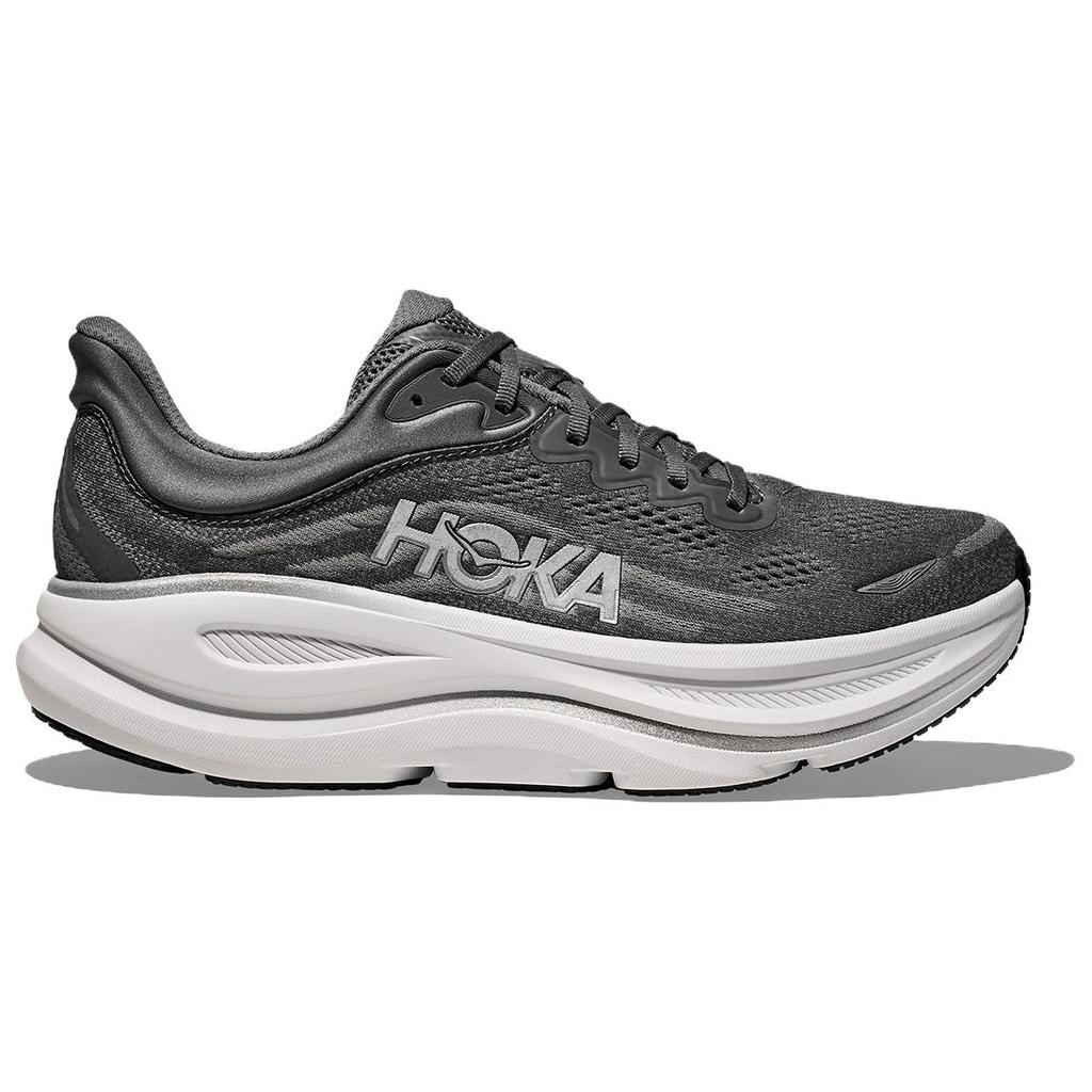 HOKA ONE ONE Bondi 9 Slip Resistant, Abrasion Resistant, Breathable Running Shoes Men's Gray 1162011-ADSL