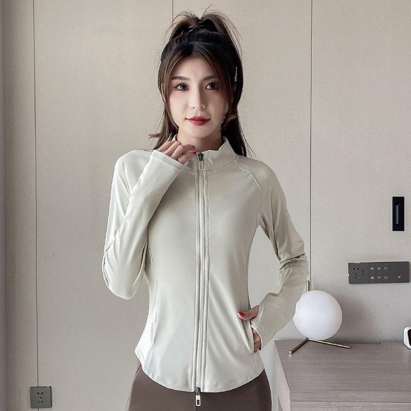 Women's High-End Autumn 2024 Yoga Suit: Three-Piece Slimming Set with Casual Jacket and Long Pants