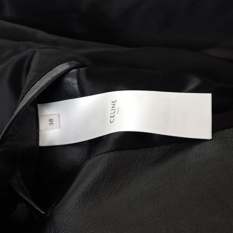 CELINE  2E134050O.38NO 38 Riders jacket black lambskin Women