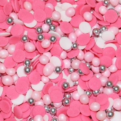 Posypka Cukrowa Biało Różowy  Mix 50G Konfetti