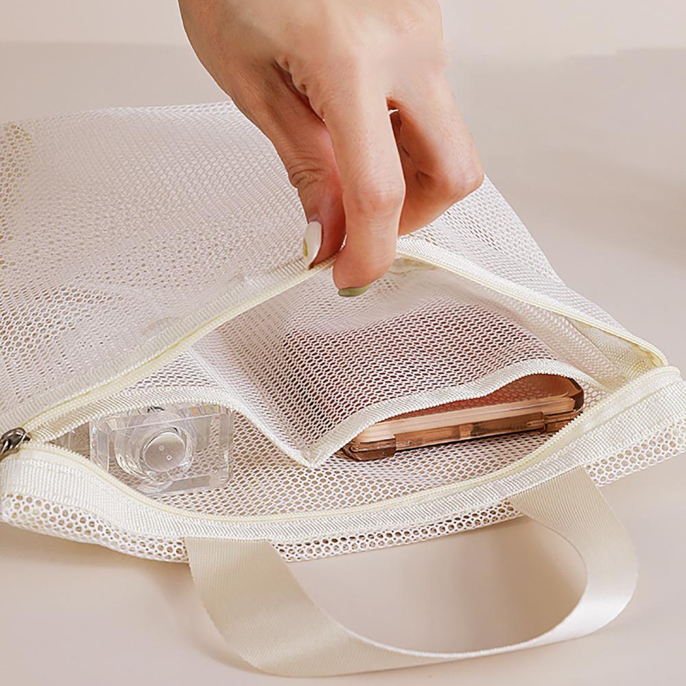 Mesh Cosmetic Pouch Makeup Handbags Portable Travel Washing Body Shower Tools Organizer Hanging Toiletry Storage Bags