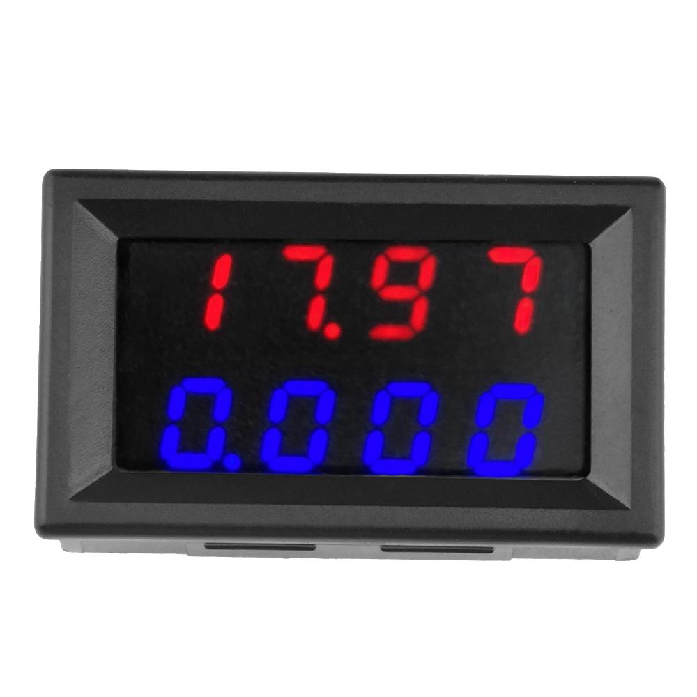 LED Digital Voltmeter DC 500V 10A Mini Digital Voltmeter Ammeter Voltage Current Meter Tester Red Blue For Motorcycle Car