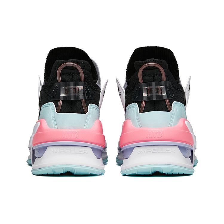 Anta AT91 Ejection Force Technology Slip Resistant Abrasion Resistant Low top Running Shoes Women's White Black 122148851-3