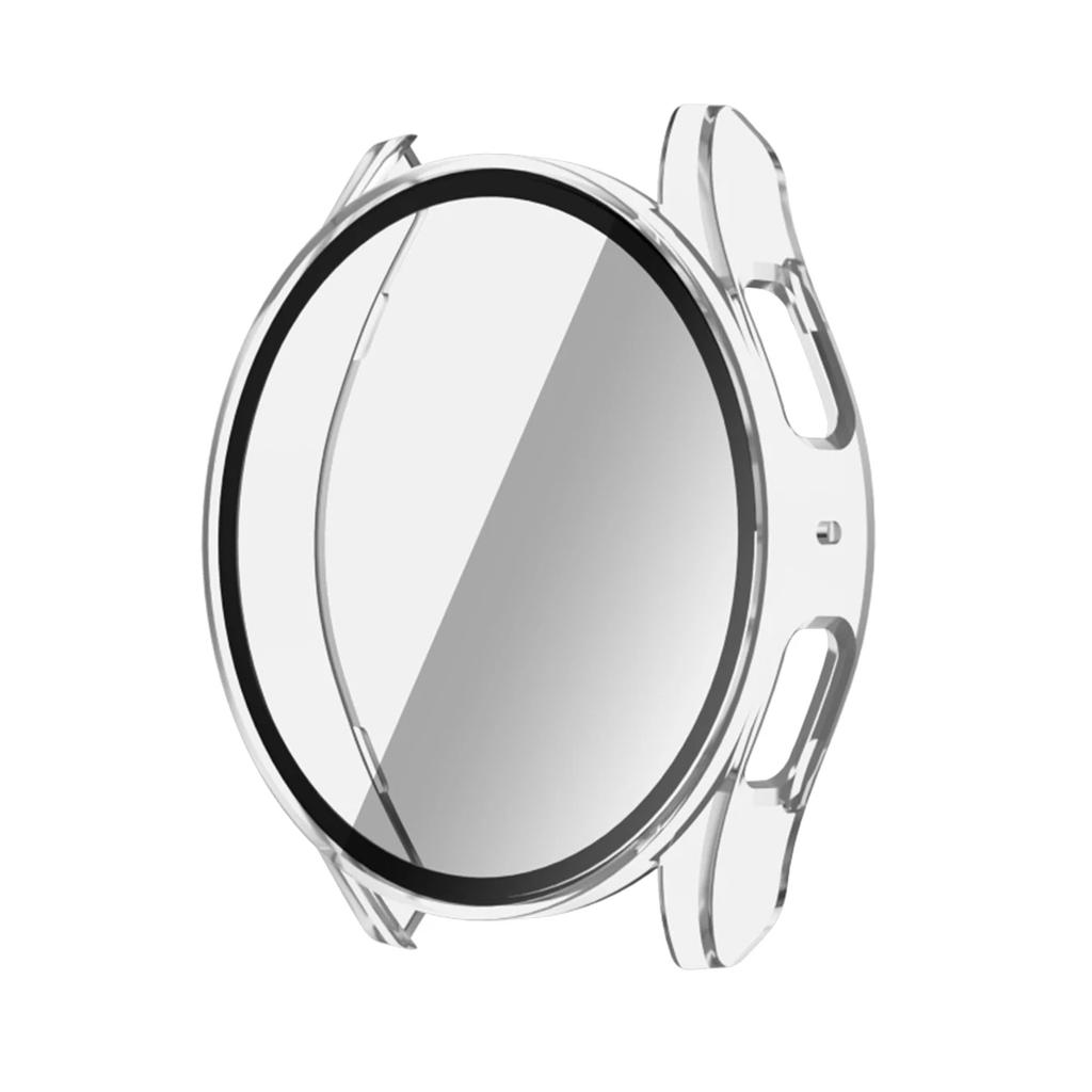 Tempered Glass+ PC Cover for Samsung Galaxy Watch4 5 6 7 44mm 40mm All Coverage Protective Bumper Case Galaxy Watch7 Accessories