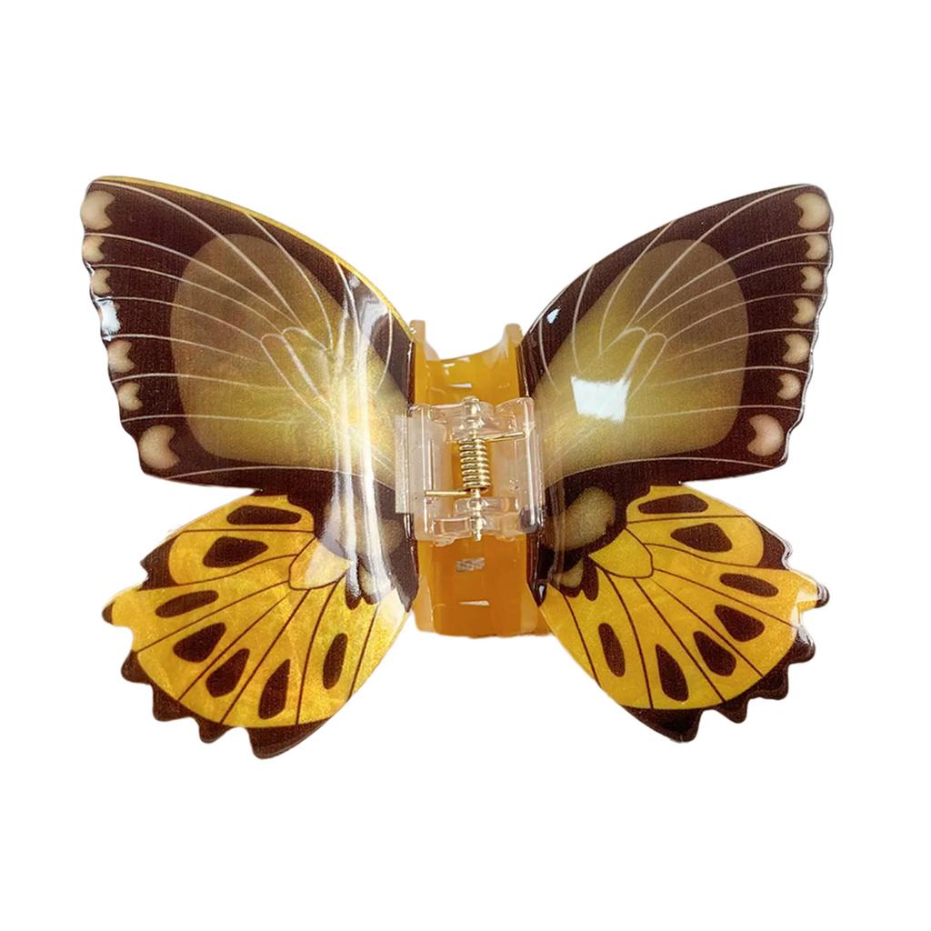 Simulation Butterfly Hair Clip Elegant Hair Claw Barrette Acrylic Hair Accessory for Girls Spring Clamp Hair Accessory