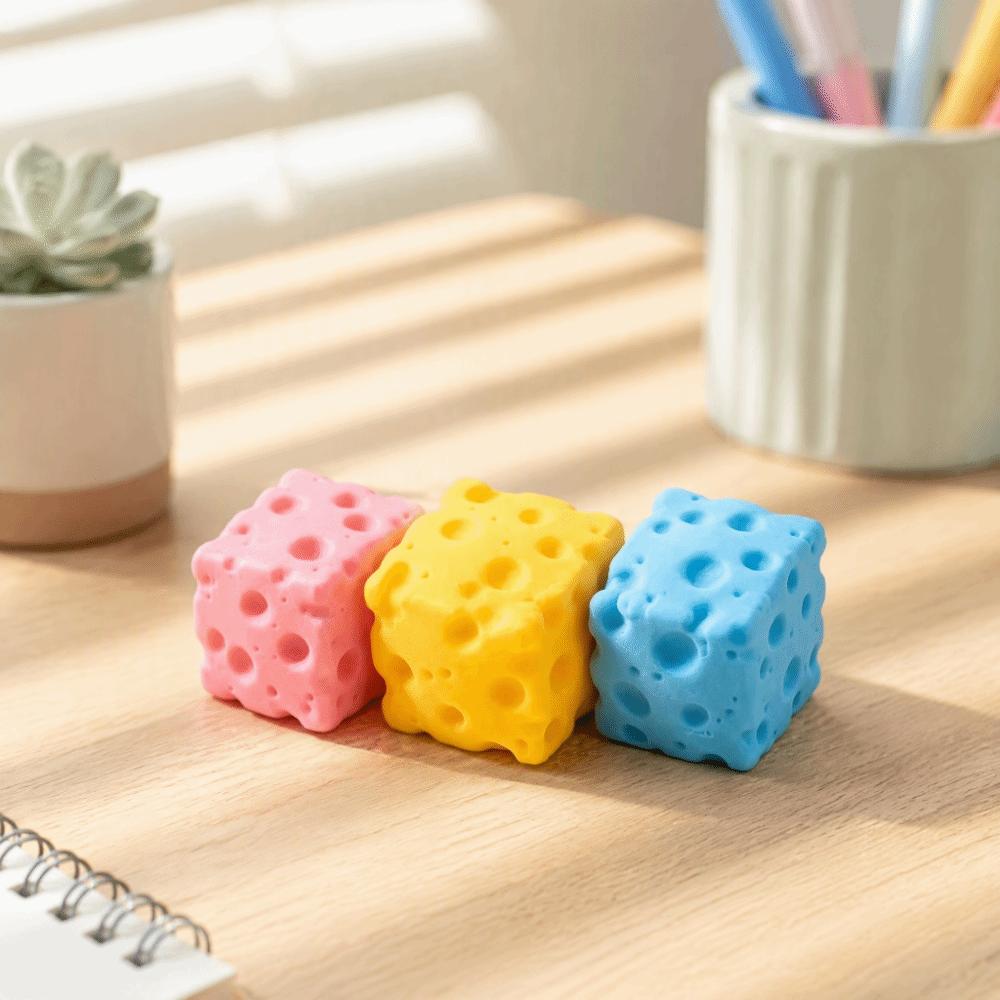 Hand Relax Cheese Squeezed Toy Moldable Cheese Slow Rebound Toy Office Desk Toy