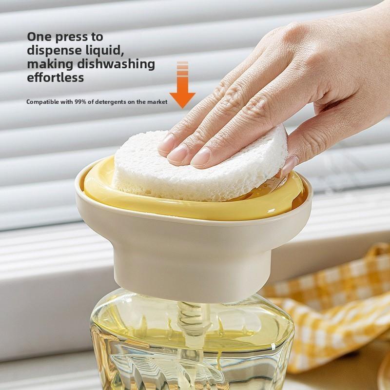 Kitchen Dish Soap Pump Dispenser With Foam Maker For Home Cleaning And Gift Use