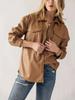 Casual Stylish Biker Tan Women's Shirt Genuine Lambskin Leather Handmade Soft