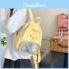 Squirrel Little Cartoon Chicken Canvas Backpack Outdoor Cute Animal Itabag