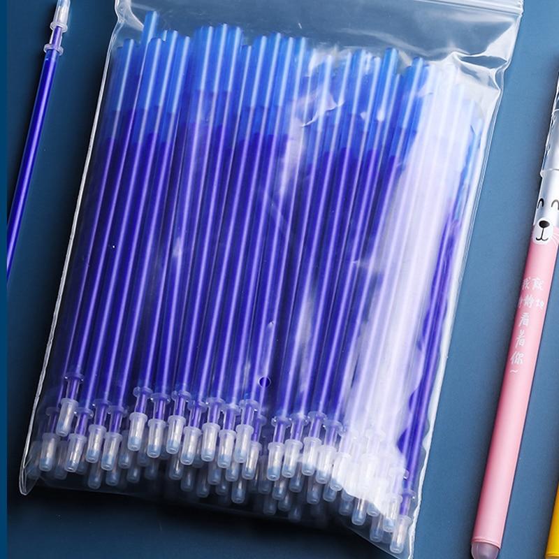 

10/50/100pcs Erasable Gel Pen 0.5mm Erasable Pen Refill Rod Blue Black Ink Washable Handle For School Stationery Office Writing 10PCS синій