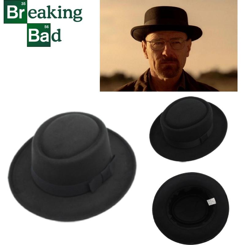 Breaking Bad Kapelusz Pork Pie Klasyczny Czarny Wełniany Kapelusz Męski